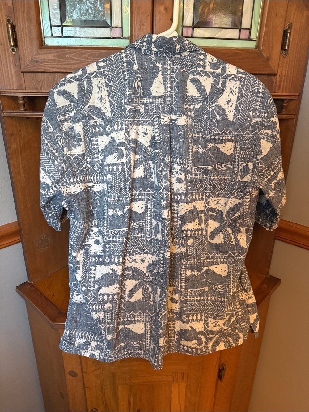 Cooke Street Honolulu Reverse Print Cotton Hawaiian Shirt Size M